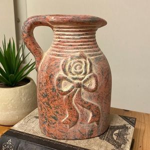 Decorative Clay Vase - 8 inches tall